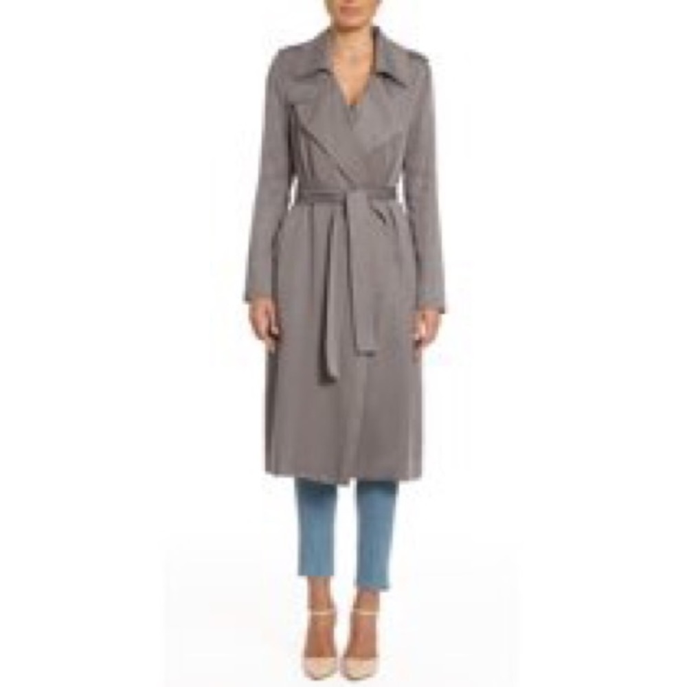 Badgley Mishka Grey Trench Coat. XXS